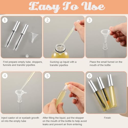 MAYCREATE® 10ml Empty Mascara Tube Wand Container Bottle for Castor Oil Brush Kit MAYCREATE® 10ml Empty Mascara Tube Wand Container Bottle for Castor Oil Brush Kit